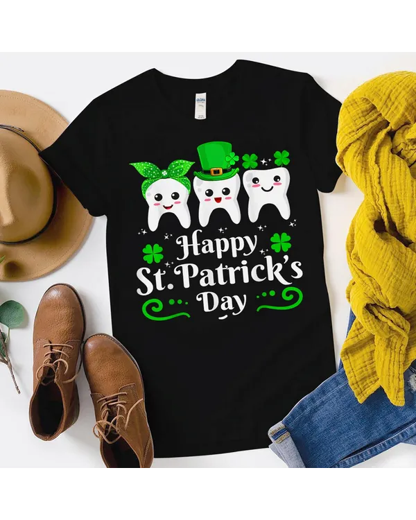 Dentist Happy St Patricks Day Dental Assistant Tooth Dentist Shirt
