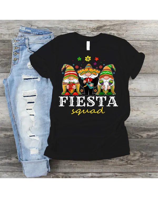 Sombrero Gnome Hat Mexican Cinco De Mayo Gnomes Fiesta Squad Shirt