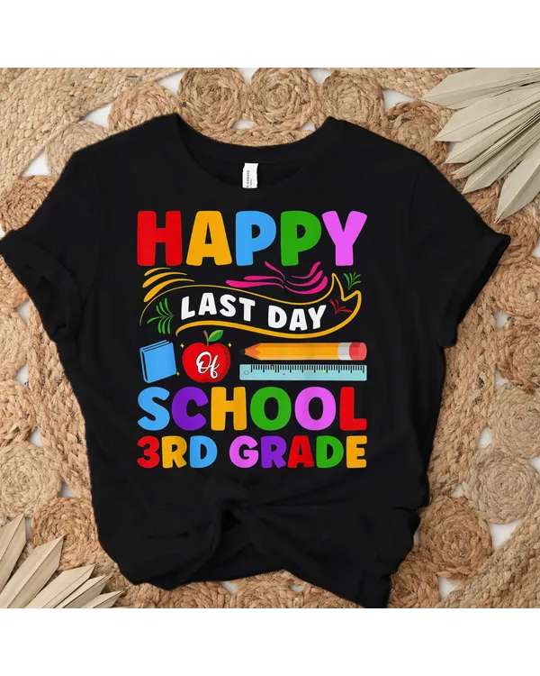 Funny Happy Last Day Of 3rd Grade 3rd Graders Graduation Kid Shirt