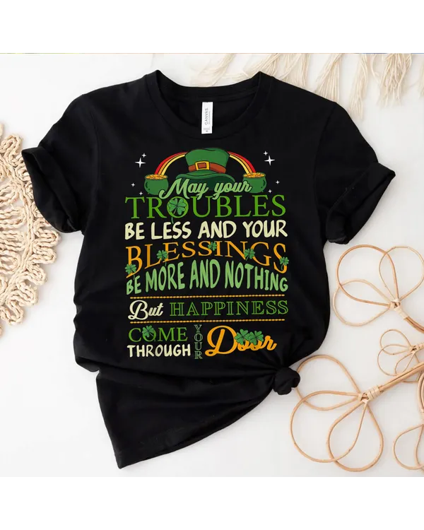 Irish Blessing St Patricks Day Leprechaun Rainbow Irish Gift Shirt
