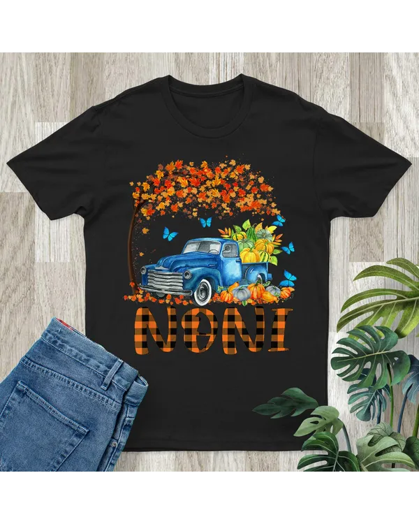 Pumpkin Truck Love Noni Shirt Autum Halloween Grandma Shirt