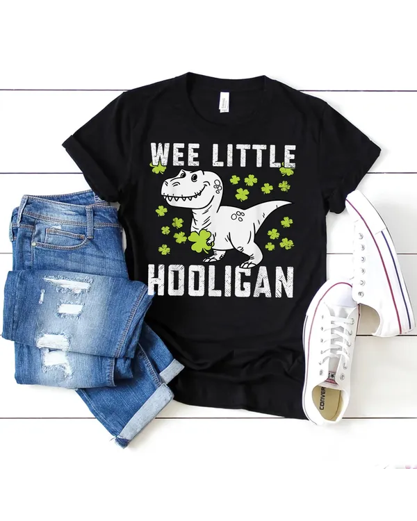 St Patricks Day Wee Little Hooligan Irish Kids Toddler Boys Shirt