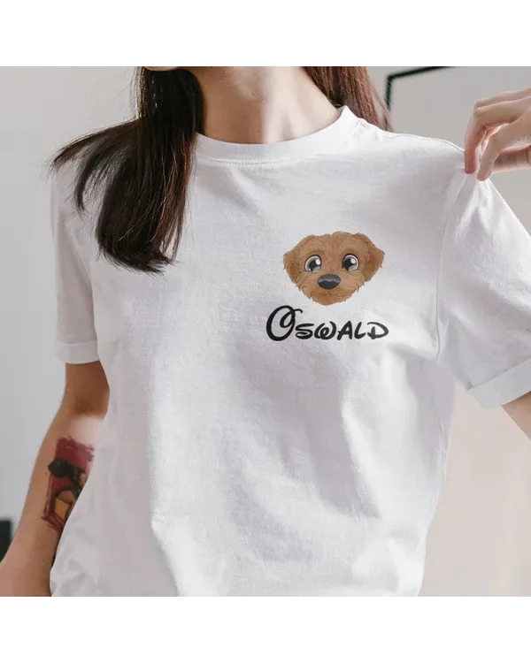 Personalised Pet Portrait T-Shirt Disney Style