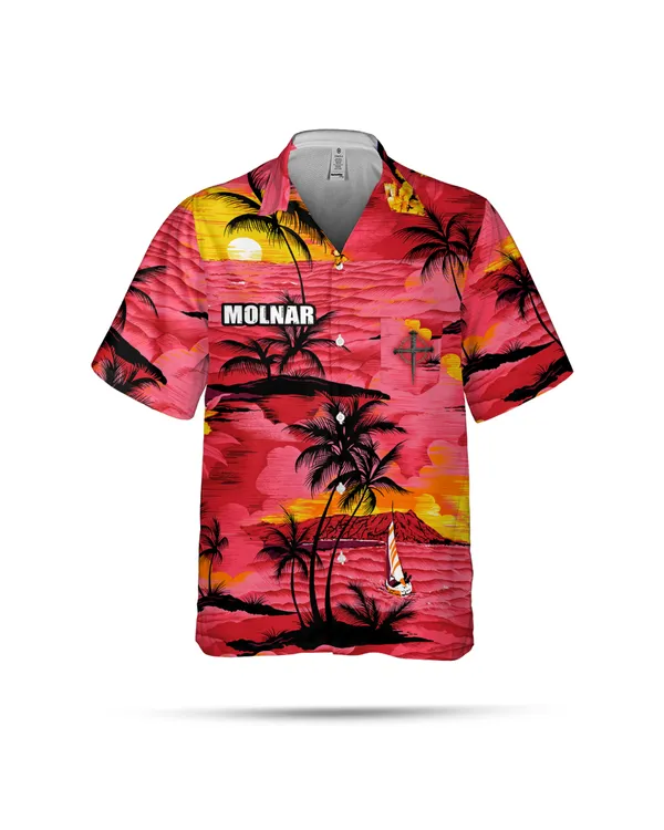 Christian Hawaiian Shirt - MOLNAR, Husband Dad Grandpa, Man of God AOP2