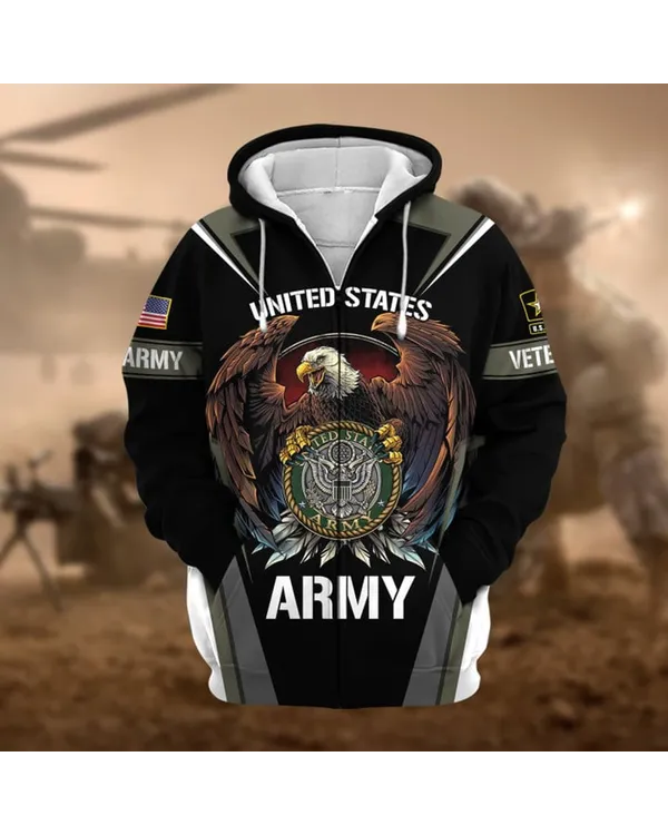 Army - Premium Zip Hoodie