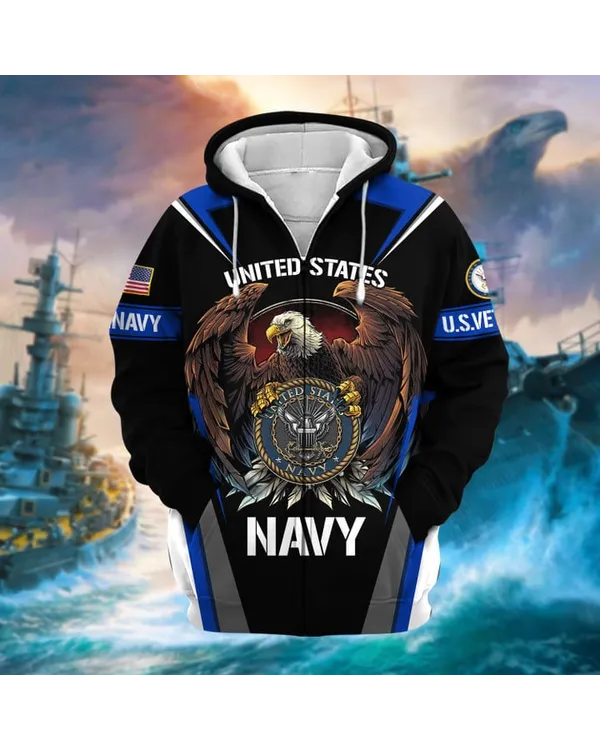 Navy - Premium Zip Hoodie