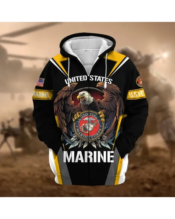 Marine 2 - Premium Zip Hoodie