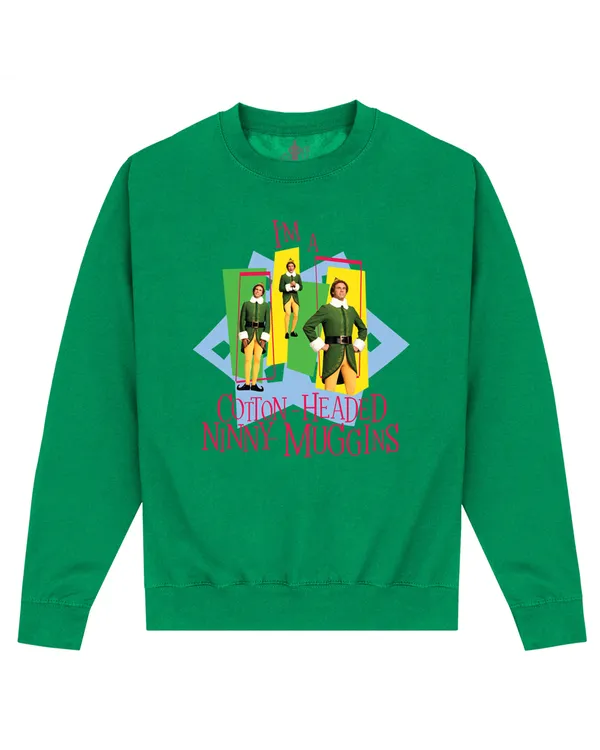 Officially Licensed Warner Bros. Elf - Elf Retro Ninny Muggins Unisex Sweatshirt