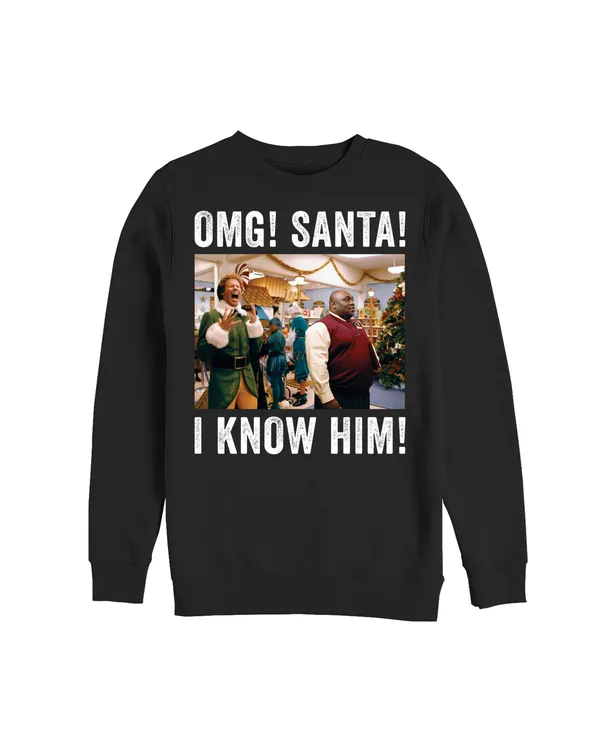 Officially Licensed Warner Bros. Elf - Elf OMG Santa Photo Unisex Sweatshirt