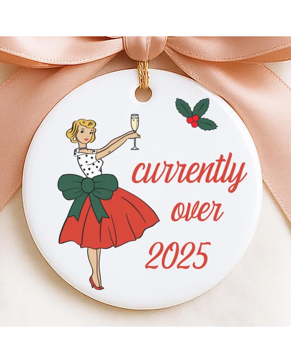 2025 Christmas & New Year Retro Holiday Gift Idea Ornament
