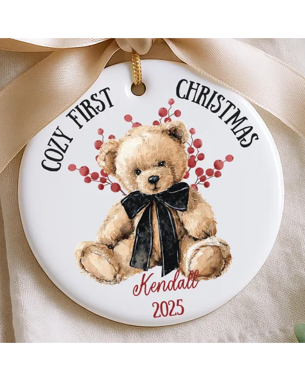 Baby's First Christmas Teddy Bear Gift Ornament
