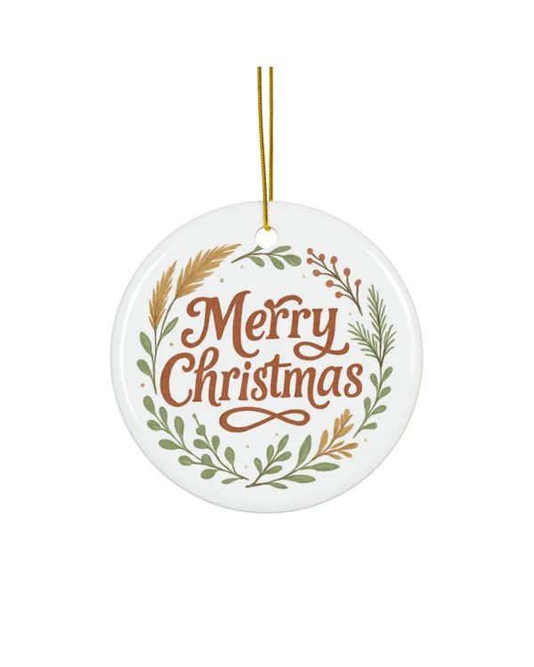 Christmas Ceramic Merry Ornament