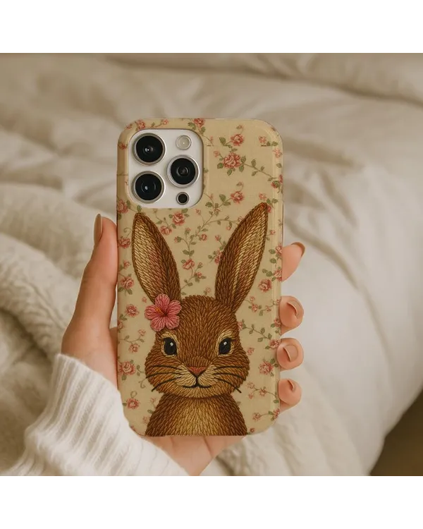 Bunny Bloom Cottagecore Floral Design Phonecase