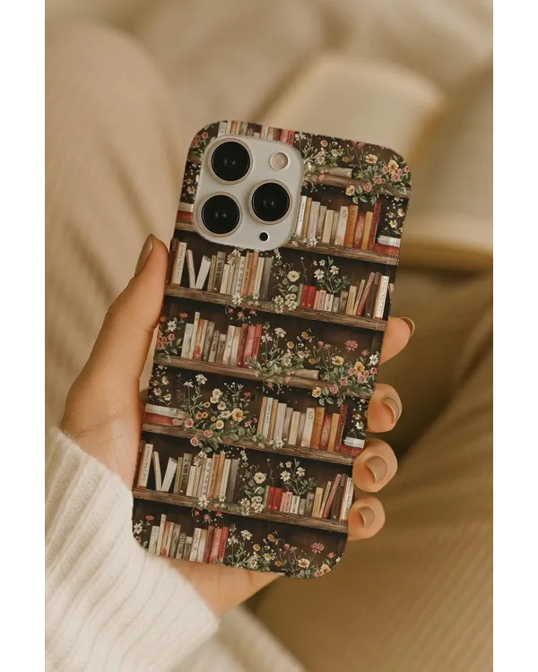 Cottagecore Floral Phone Case Gift for Book Lovers Aesthetic Cover Phonecase