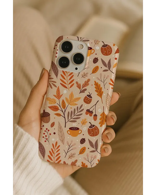 Halloween Pumpkin Floral Phone Case Fall Gift for Her Phonecase