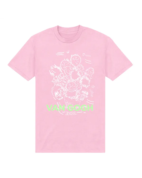 Officially Licensed apoh London - Van Gogh Sunflowers Scribble Men's Crew neck T-Shirt