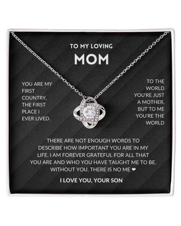 Love Knot Silver Necklace