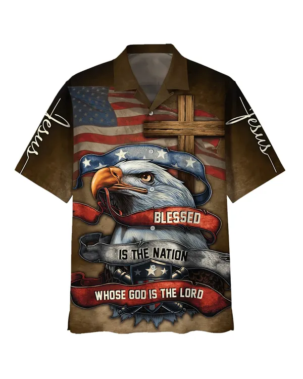 Blessed Is The Nation Whose God Is The Lord Hawaiian Shirts - Christian Hawaiian Shirt - Hawaiian Summer Shirts