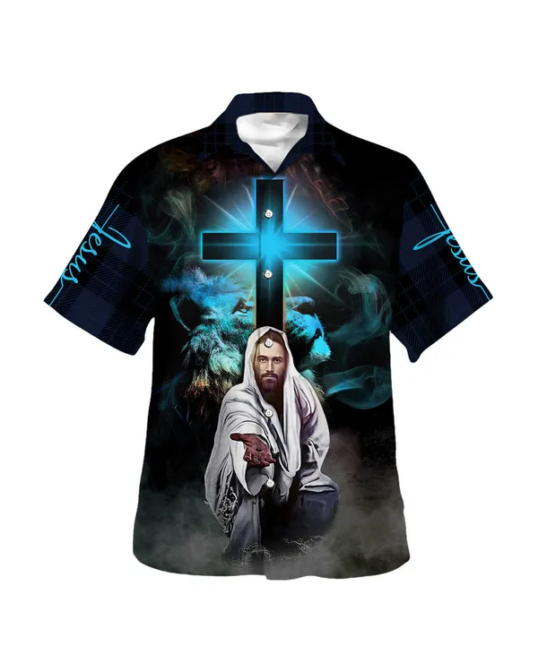 The Cross Jesus Way Market Miracle Worked Hawaiian Shirt - Christian Hawaiian Shirt - Religious Hawaiian Shirts