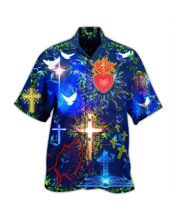 Jesus Put God First And Youll Be Last In Blue Hawaiian Shirt - Christian Hawaiian Shirts For Men & Women