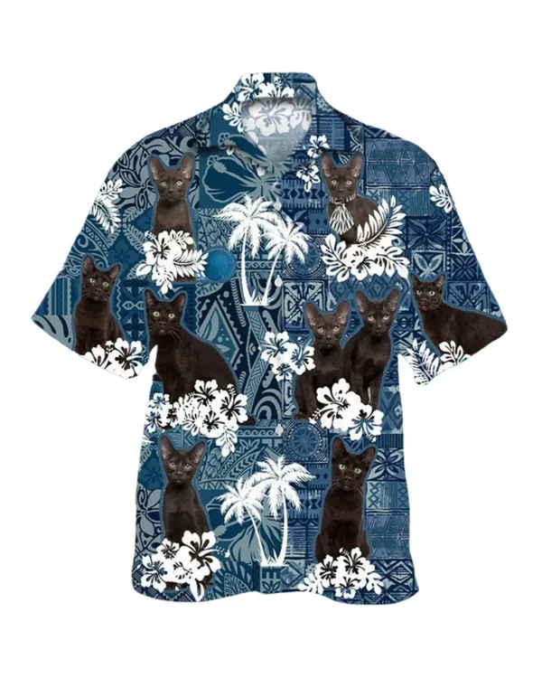 Havana Brown Hawaiian Shirt, 3D All Over Print Cat Hawaiian Shirts, Summer Aloha Beach Shirts