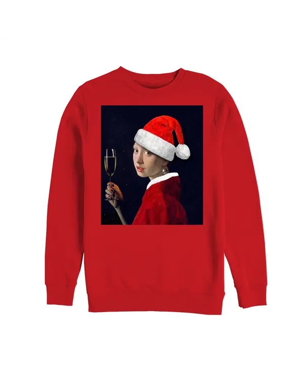 Officially Licensed apoh London - Vermeer Santa Girl Pearl Earring Unisex Sweatshirt