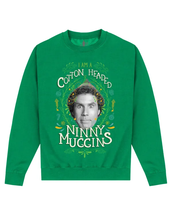Officially Licensed Warner Bros. Elf - Elf Cotton Headed Unisex Sweatshirt