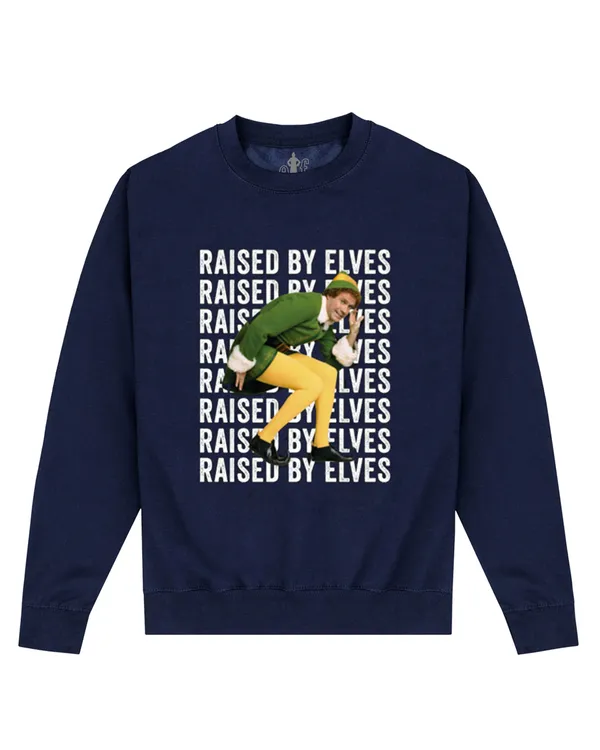 Officially Licensed Warner Bros. Elf - Elf Raised By Elves Unisex Sweatshirt