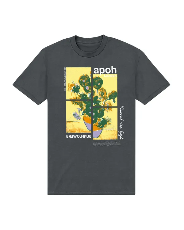 Officially Licensed apoh London - Van Gogh Sunflowers Jigsaw Unisex Crew neck T-Shirt