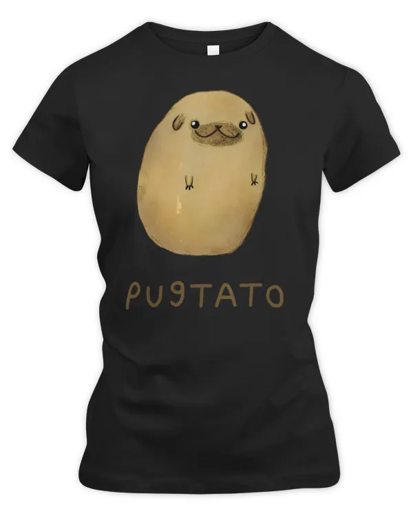 Funny Cute Dog Pug Potato T-Shirt