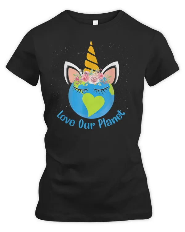 Boys Girl Earth Day 2021 Tshirt Toddler Kids Unicorn Face T-Shirt (2)
