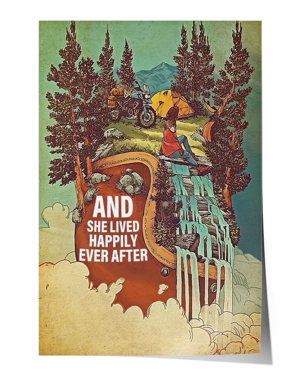 And she lived happily ever after (5) Wall Decor Artwork Print Poster Wall Art Print Home Decor Vintage