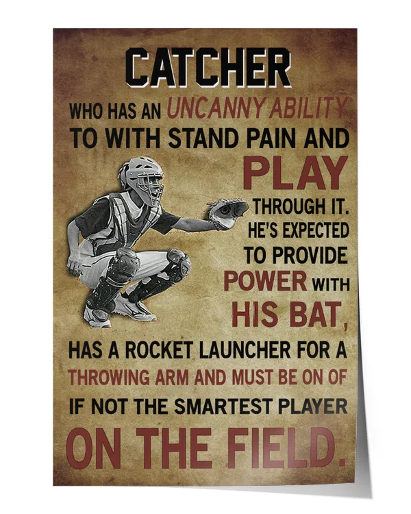 Catcher who has an uncanny ability to wish stand pain and play through it. Wall Decor Artwork Print Poster Wall Art Print Home Decor Vintage