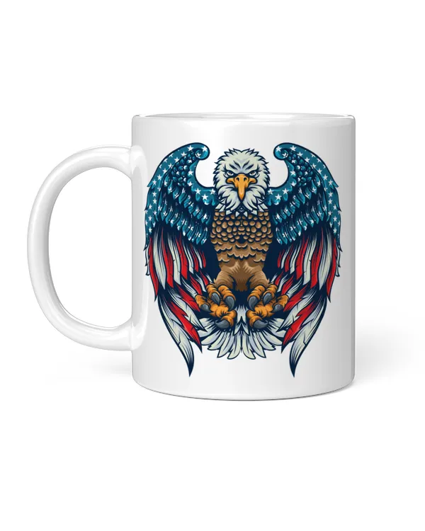 Funny 4th July Gifts Eagle American Flag