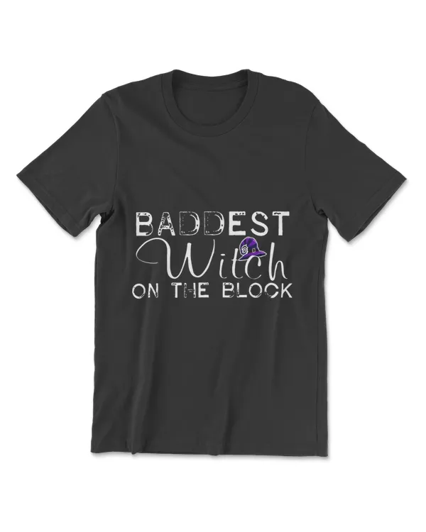 Baddest Witch On The Block T-Shirt Halloween Shirt