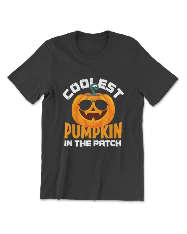 Halloween Boys Girls Kids Coolest Pumpkin In The Patch T-Shirt