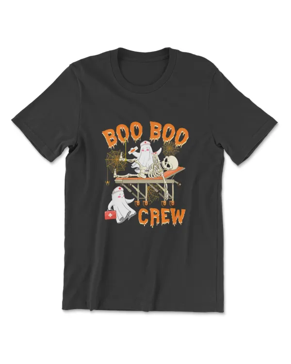 Boo Boo Crew Funny Nurse Halloween Costume Ghost T-Shirt