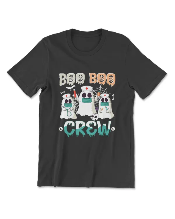 Boo Boo Crew Nurse Halloween Ghost Costume Matching T-Shirt