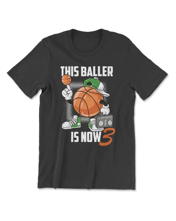 Basketball 3th Birthday Basketball Player Funny 3 Years Old Kids Boys 370 basket