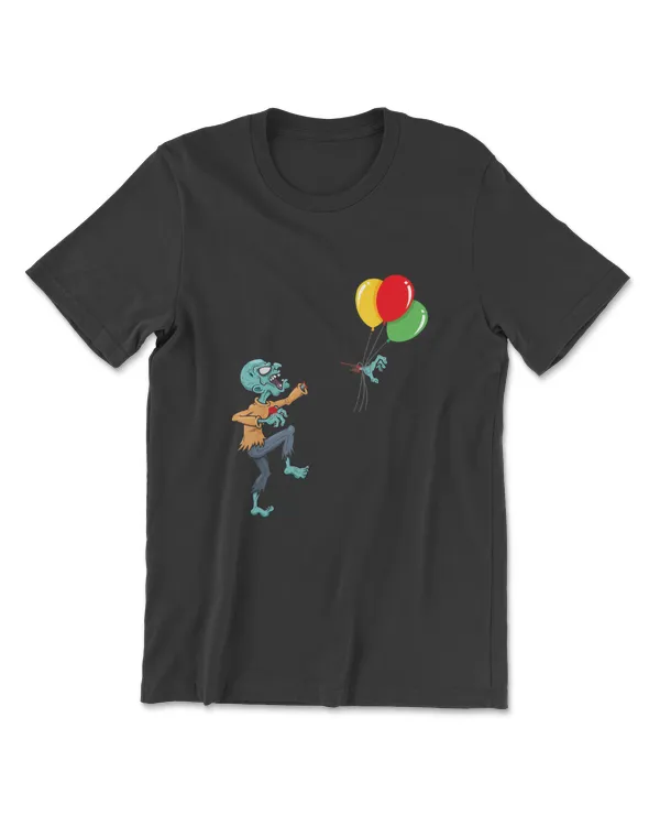 Zombie Birthday Balloon Matching Halloween Kids Gifts T-Shirt