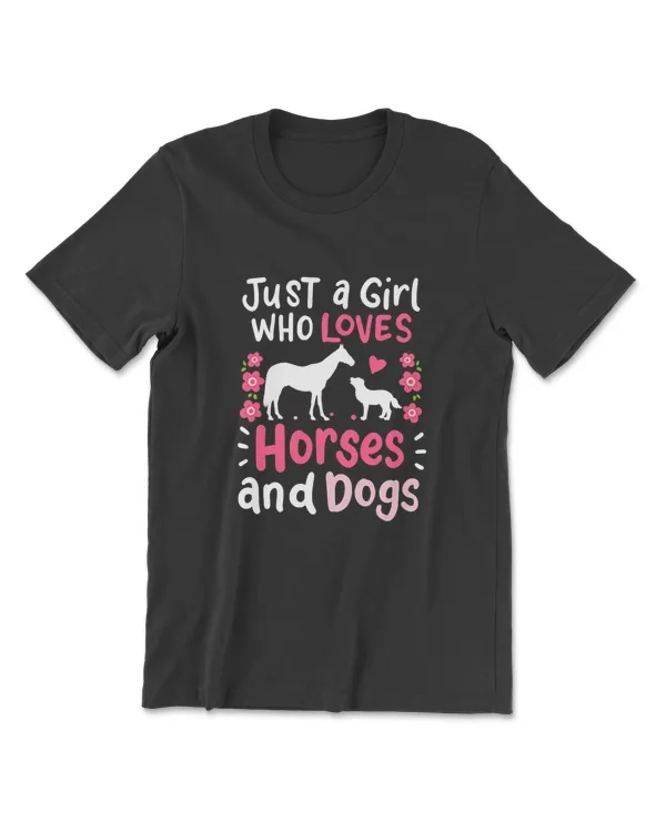 Just A Girl Who Loves Horses - Riding Girls T-Shirt