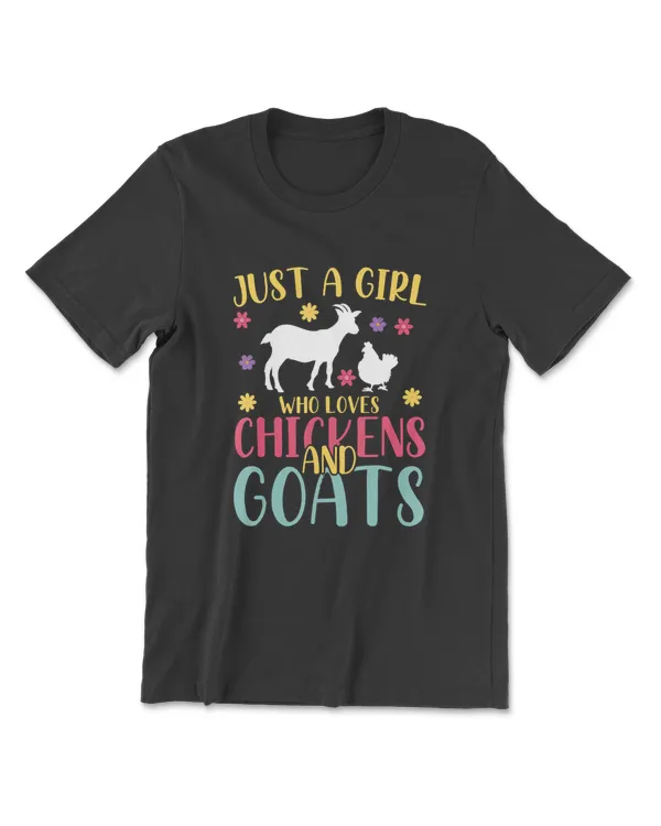 Farmer Women Just A Girl Who Loves Chickens And Goat