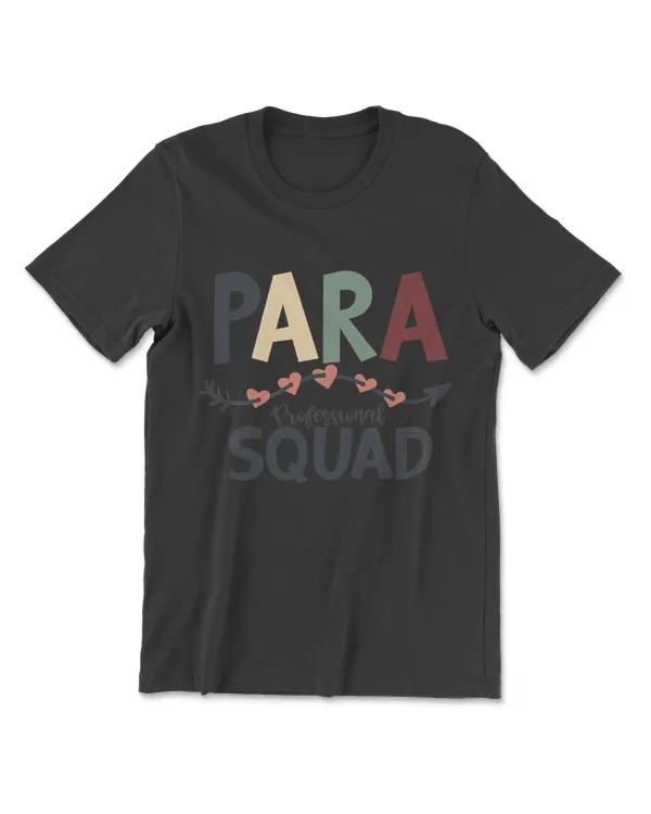 Para Squad Paraprofessional Educater Teacher Graphic T-Shirt