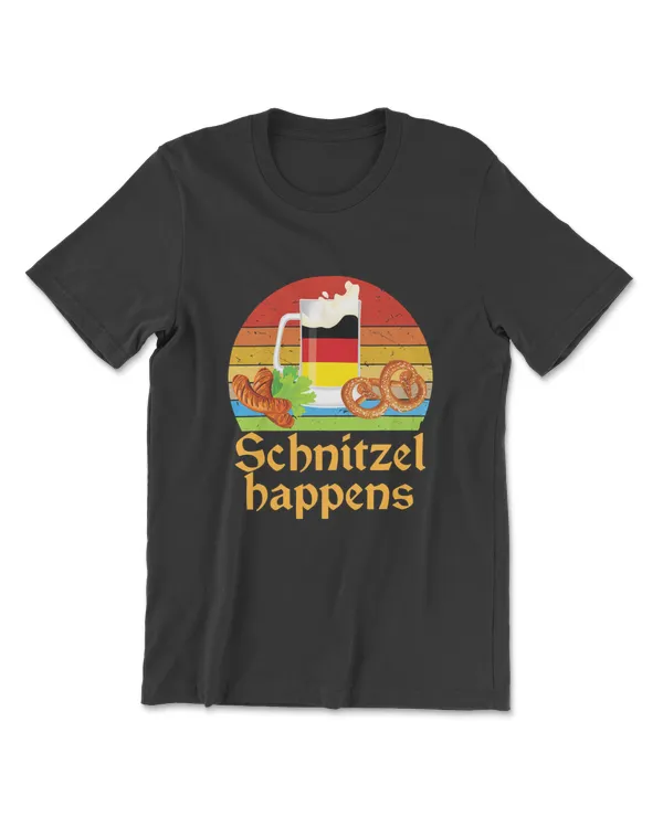 Schnitzel Happens Prost Beer German Flag Oktoberfest Mug T-Shirt