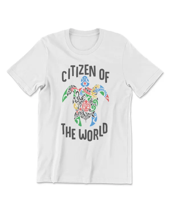 Citizen of the world Global turtle T-Shirt