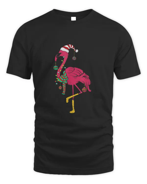 Christmas Flamingo T shirt