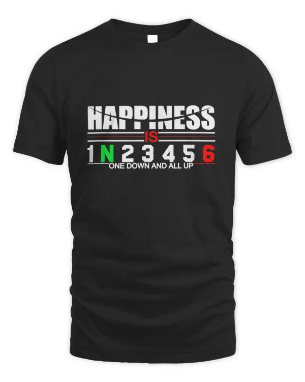 Motorcycle Gifts Shirt Happiness Is One Down And All Up