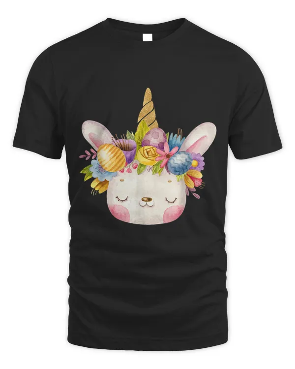 Cute Easter Unicorn Bunny Face T-Shirt