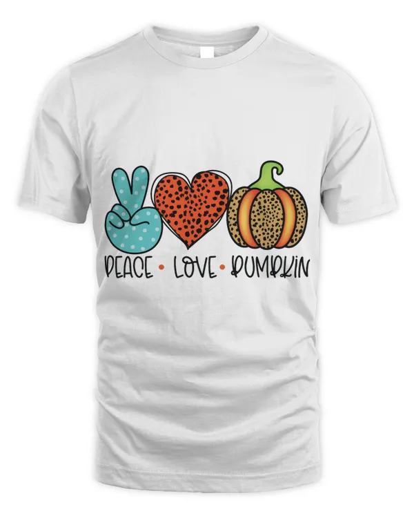 Peace love leopard pumpkin