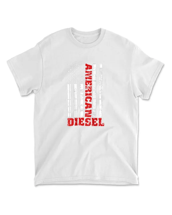 American Diesel Flag T Shirt Truck Turbo Brothers